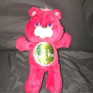 Vintage 1991 FRIEND BEAR Environmental Care Bear Pink w/ Tree On Stomach Kenner